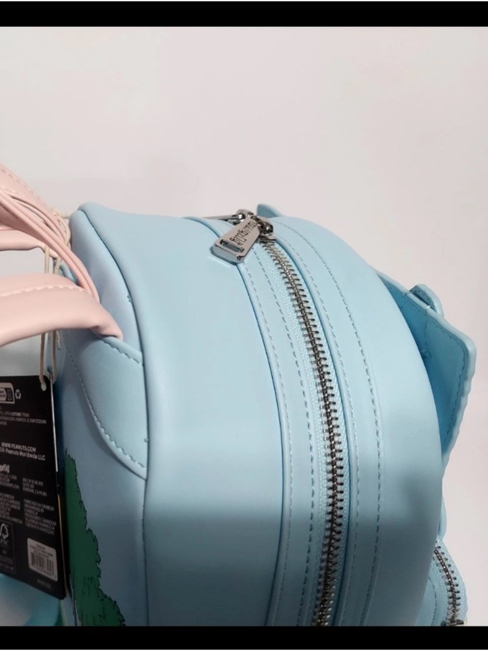 Loungefly Peanuts Mini Backpack - Pink, Light Blue & Mint - Picture 5 of 6